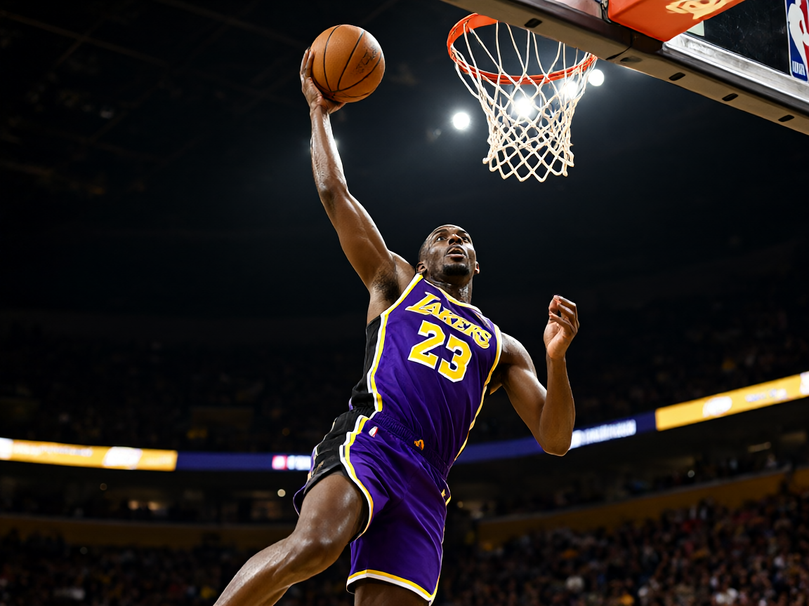 NBA比赛中球员扣篮的精彩瞬间
